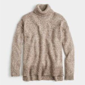 J. Crew Speckled Cream Turtleneck Sweater